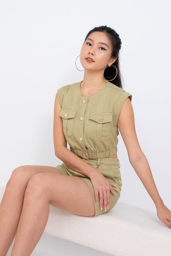 Raynor Utility Top in Sage