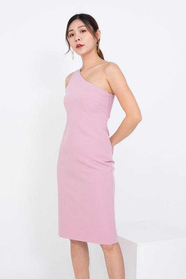 Sharity Toga Back Cut Out Bodycon Dress in Pink
