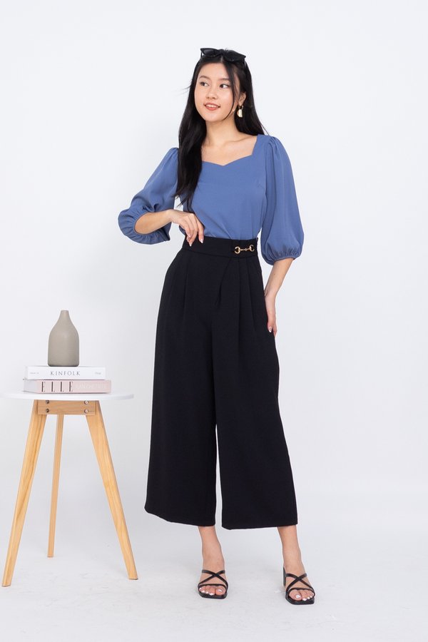 Polina Culottes Pants in Black