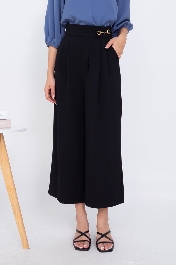 Polina Culottes Pants in Black