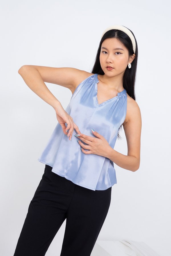 Vox Trapeze Swing Top in Powder Blue