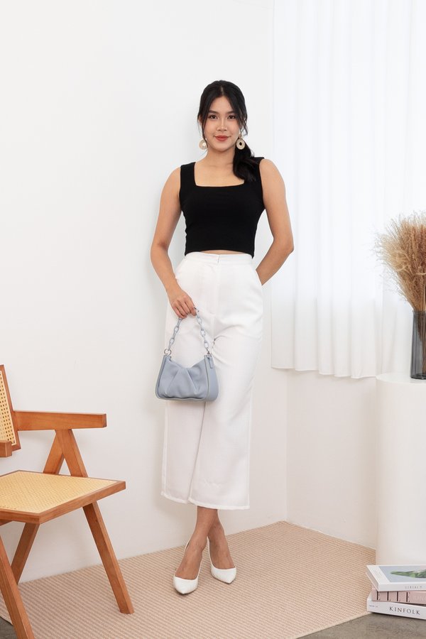 Danzel Tweed Trousers Pants In White
