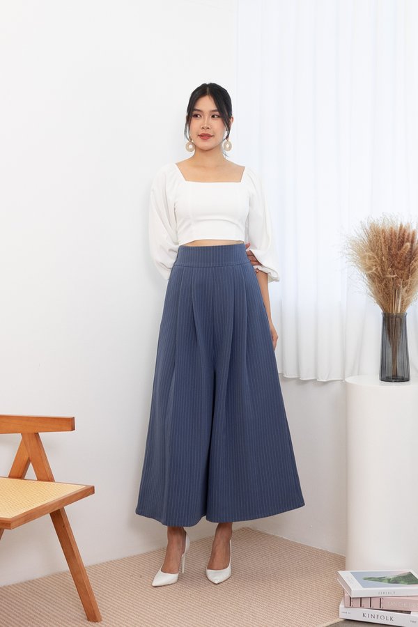 Mahola Striped Palazzo Pants In Blue