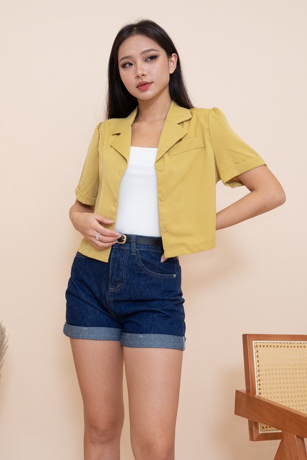 MADEBY3INUTE Polly Pocket Buttons Shirt in Mustard