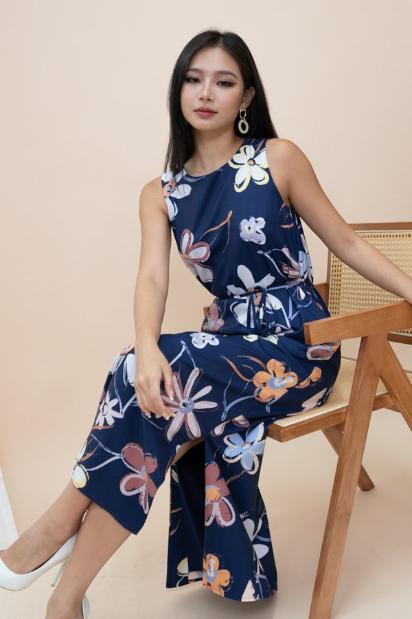 Adalee Maxi Dress in Navy Florals