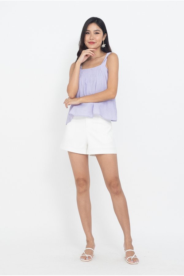 Devery Pin Tuck Top in Lilac